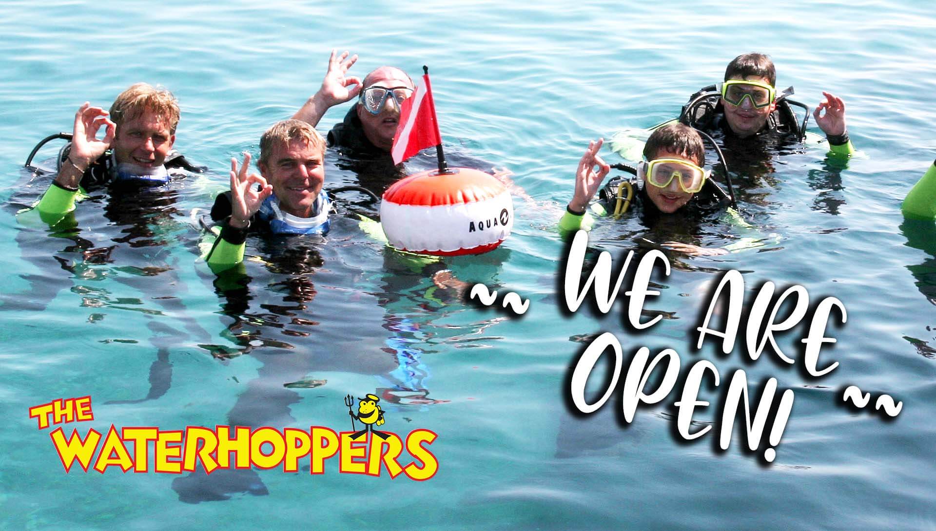 The Waterhoppers Diving School is now open!